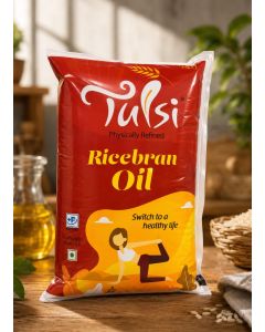 "TULSI" RICEBRAN OIL POUCH 1 LTR (12 LTR BOX)