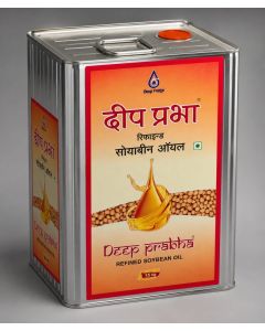 "DEEP PRABHA"REFINED SOYABEAN OIL 15KG TIN