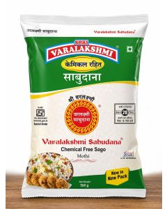 "500GM PKT" VARALAXMI SABUDANA BARIK 30KG BAG