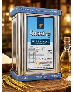15KG TIN "SWASTIK" REFINED RICE BRAN OIL 